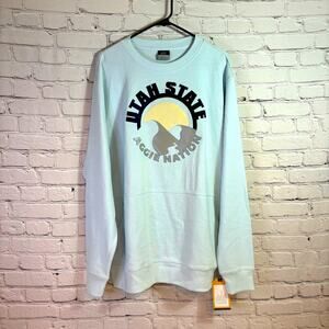 NWT Utah State Aggie Nation Light Blue Sweatshirt Size Large Bin6